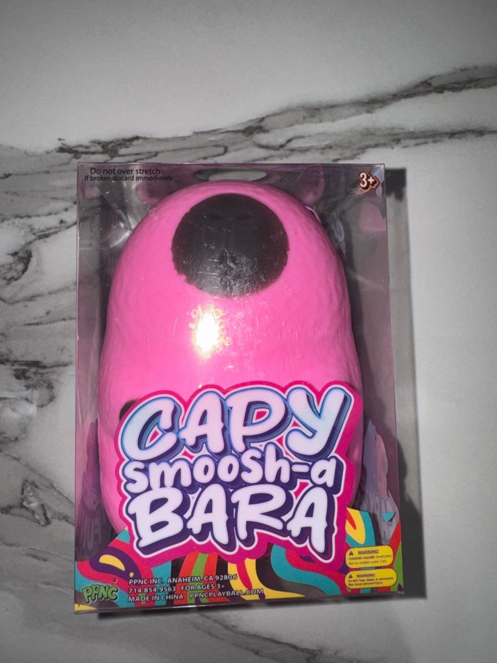 Capybara  Squishy toy Capy smoosh-a bara  - Blue, Pink, Brown